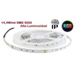 Tira LED 5 mts Flexible 72W 300 Led SMD 5050 IP54 RGB Alta Luminosidad